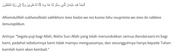 Doa Sebelum Perjalanan Jauh