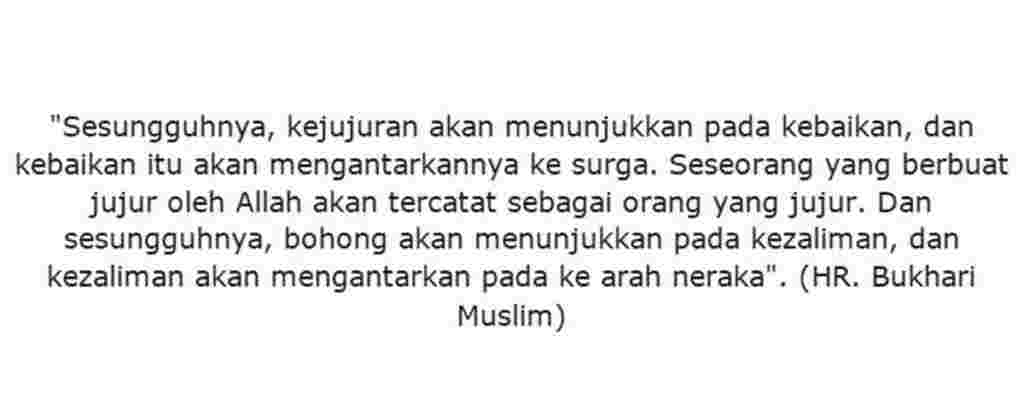 Hikmah Perilaku Jujur