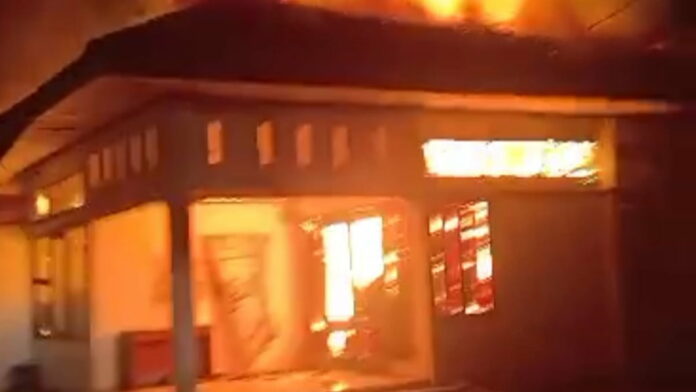 Kebakaran Kantor PKBM di Simpang Kodim Ciamis