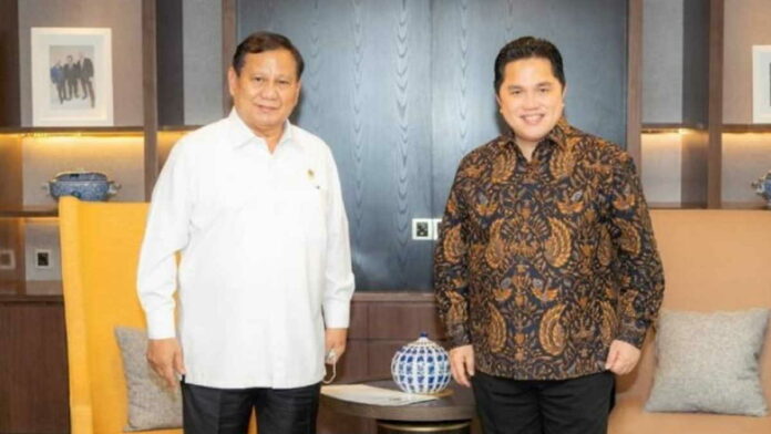 Prabowo Erick Thohir Dapat Dukungan Tertinggi Masyarakat Sebagai Pasangan Capres-Cawapres