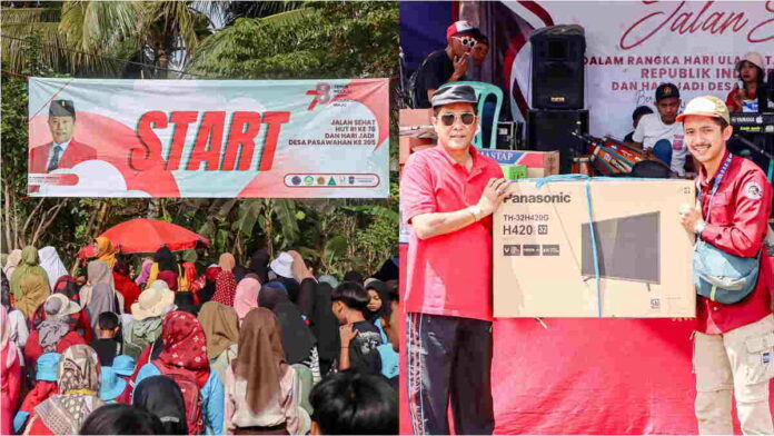 Hadiri Jalan Sehat di Desa Pasawahan Ciamis, Nanang Permana Ajak Masyarakat Jaga Kesehatan dan Kerukunan