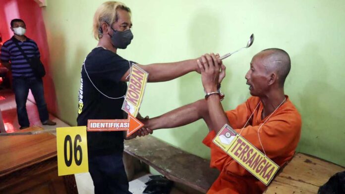 22 Adegan Dilakukan Saat Rekonstruksi Kasus Pembunuhan Istri oleh Suami di Ciamis