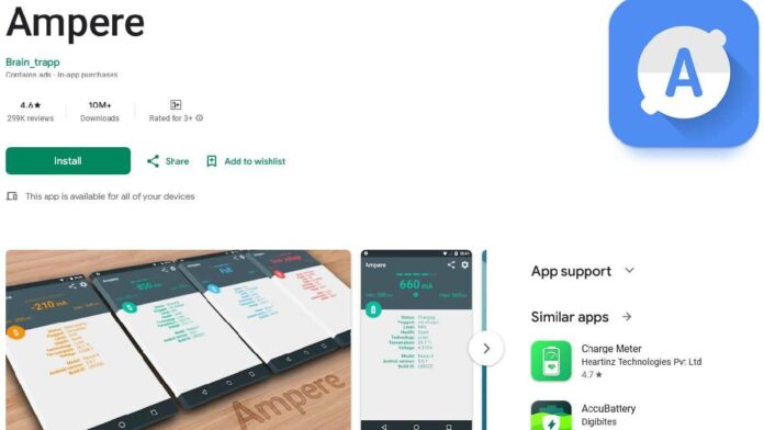 Aplikasi Ampere Charger