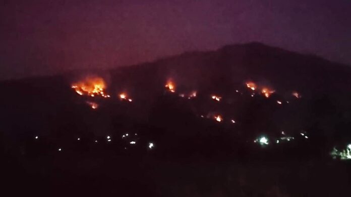 Gunung Sadakeling di Garut Terbakar