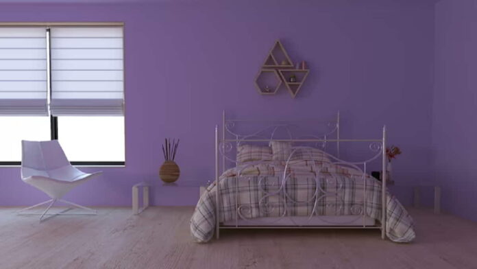 Kamar Tidur Warna Lilac