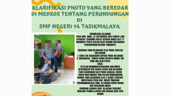 Viral Bocah SMP di Tasikmalaya Injak Kepala Temannya