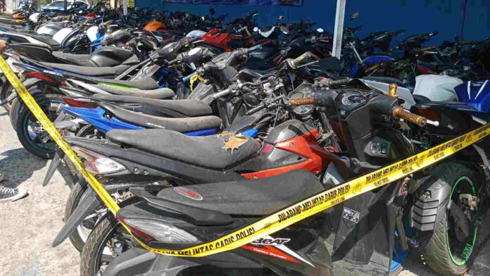 Gunakan Knalpot Bising, 1.011 Sepeda Motor Diamankan di Mapolres Garut
