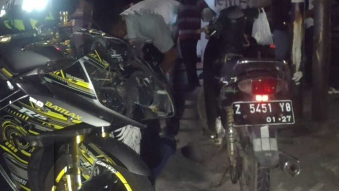 Serempet Kendaraan Lain, Pemotor di Kota Banjar Malah Kabur Tabrak Tiang Listrik