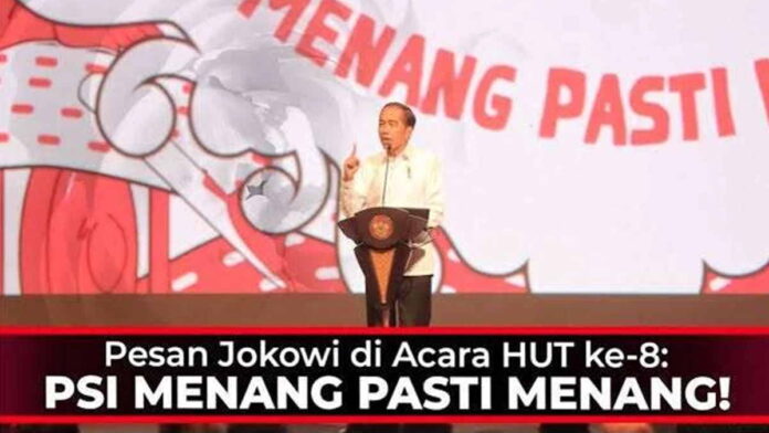 Jokowi Jadi Bintang Iklan PSI, Teriak Menang Pasti Menang!