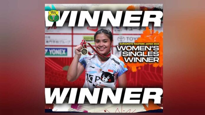 Kalahkan Tunggal Terbaik China, Gregoria Mariska Juara Kumamoto Japan Masters 2023
