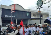 Massa Demo Bela Palestina di Tasikmalaya