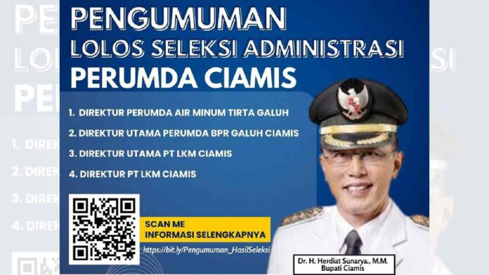 12 Nama Calon Direksi Perumda Ciamis Lolos Seleksi Administrasi, Berikut Nama-namanya