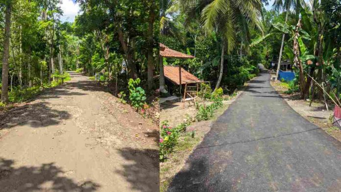 Jalan Desa di Karyamukti Ciamis yang Rusak Parah Kini Sudah Mulus