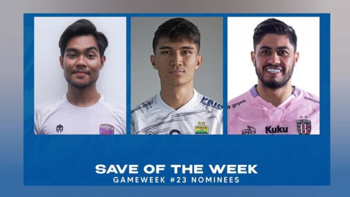 Kevin Mendoza Masuk Nominasi Save of The Week Pekan 23 Liga 1