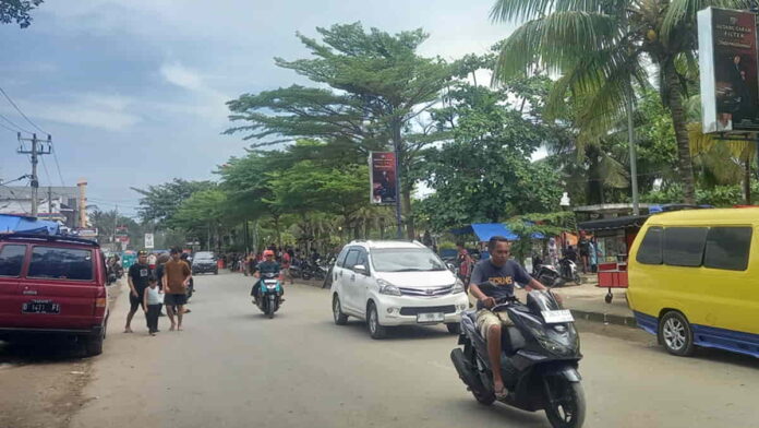 Suasana Pantai Pangandaran Pasca Gempa