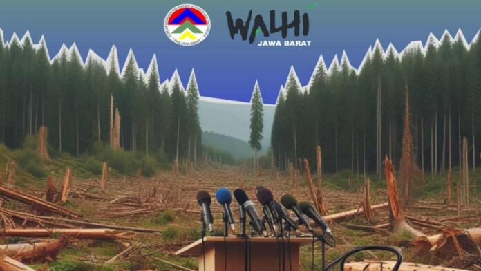 luas hutan di Jawa Barat terus berkurang