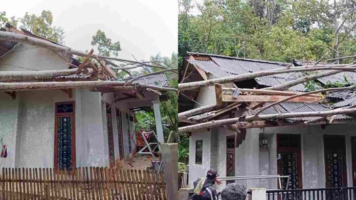 Cuaca Ekstrem di Pangandaran, Sejumlah Rumah Rusak Terdampak Angin Kencang