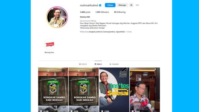Instagram Mahfud MD Kena Hack, Tampilkan Foto Tentara Israel