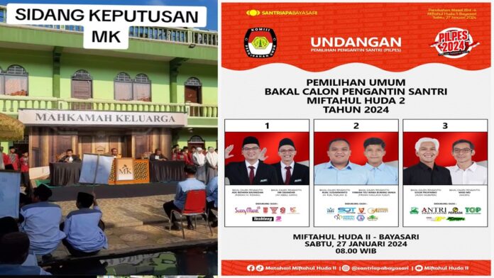 Nikah Massal Santri Konsep Pilpres di Ponpes Ciamis