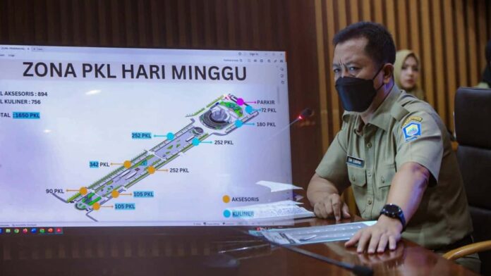 penertiban PKL Kawasan Monju Bandung