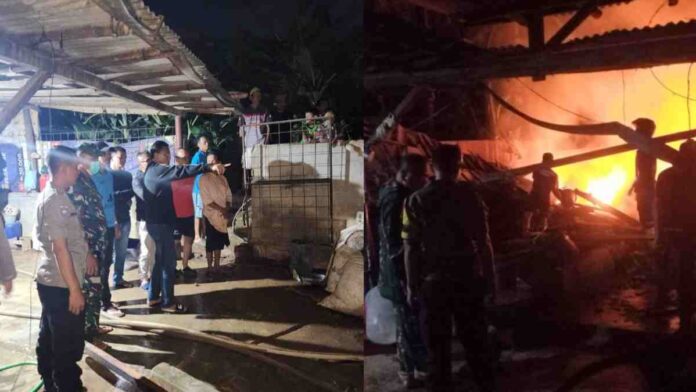 Pabrik keripik singkong terbakar