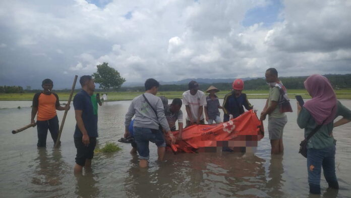 Diduga Tersambar Petir, Warga Babakan Pangandaran Ditemukan Tewas di Tengah Sawah
