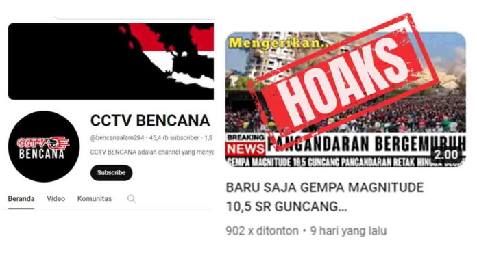 Video Hoaks Gempa Pangandaran