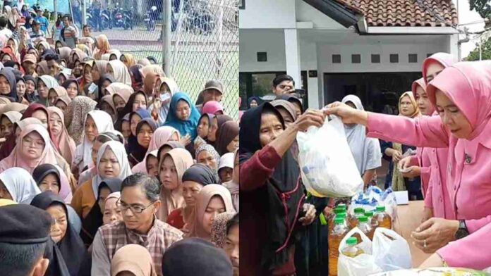 Warga di Tasikmalaya Antre Beras Murah untuk Stok Puasa