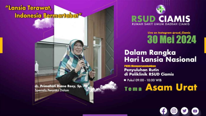 Jangan Lewatkan! Edukasi Cegah Asam Urat pada Lansia Live di IG RSUD Ciamis