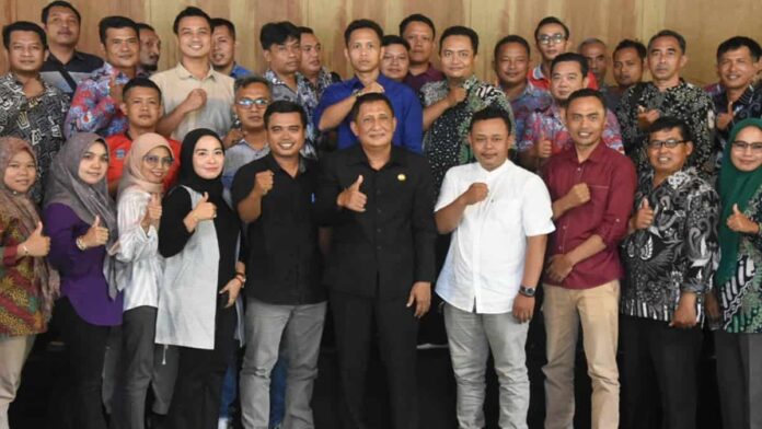 Ujang Endin Indrawan halalbihalal dengan PPDI Pangandaran