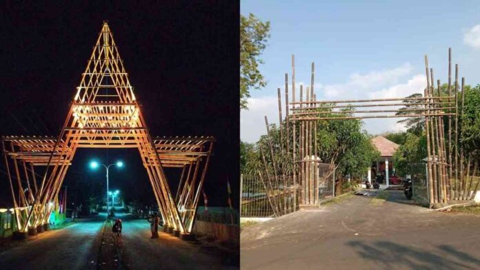 Desain Gapura Bambu yang Indah, Menarik, dan Unik