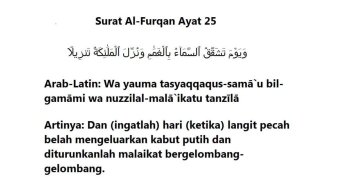 Kandungan Surat Al Furqan Ayat 25