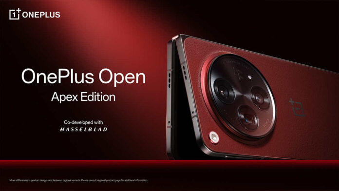 OnePlus Open Apex Edition, Hadir dengan Warna Baru Crimson Shadow