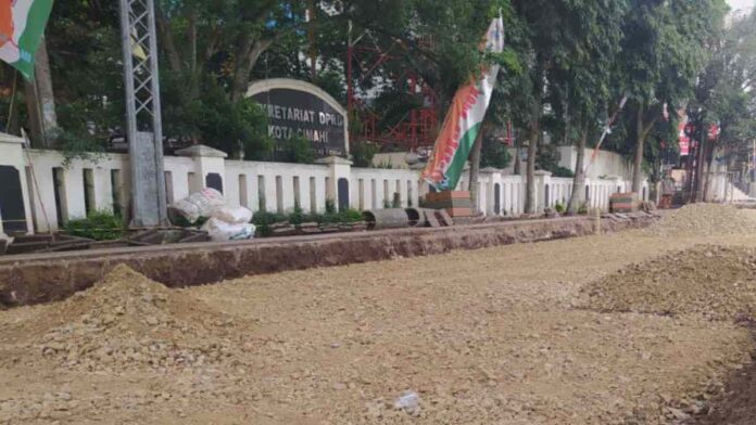 penataan jalan di kawasan Alun-alun Cimahi
