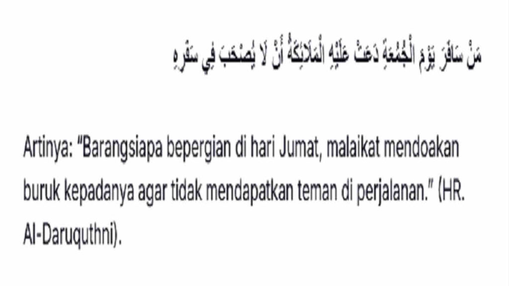 Hukum Bepergian di Hari Jumat 