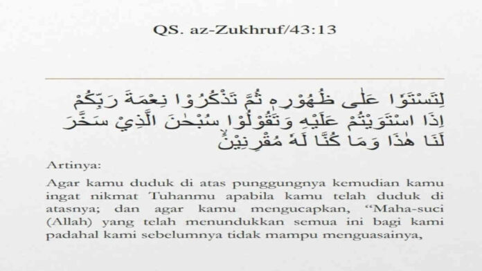 Kandungan Surat Az zukhruf Ayat 13