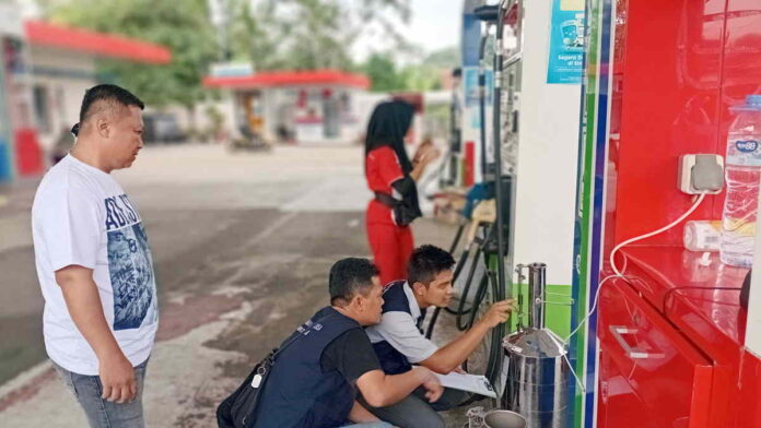 DKUKMP Ciamis Lakukan Pengawasan dan Pengujian Pompa Ukur SPBU