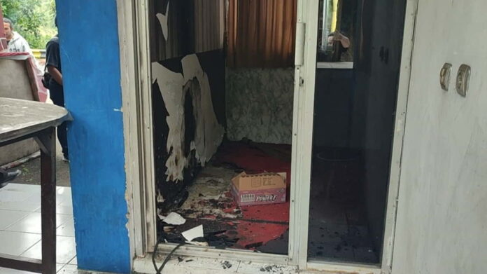 Pos Polisi di Lingkar Gentong Tasikmalaya dirusak OTK
