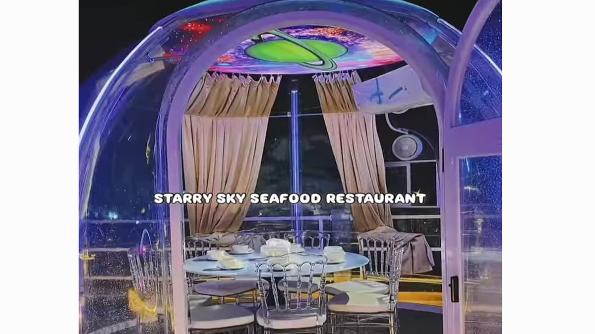 Sensasi Makan di Bawah Langit Berbintang, Restoran Unik di Jakarta Ini Punya Private Bubble Room