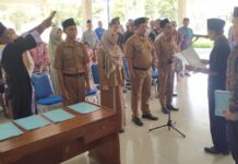 Pelantikan Perangkat Desa Sindangasih, Kecamatan Banjarsari, Ciamis