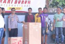 Cara Kapolres Banjar Bareng Serikat Pekerja Peringati Hari Buruh Internasional