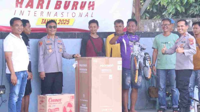 Cara Kapolres Banjar Bareng Serikat Pekerja Peringati Hari Buruh Internasional