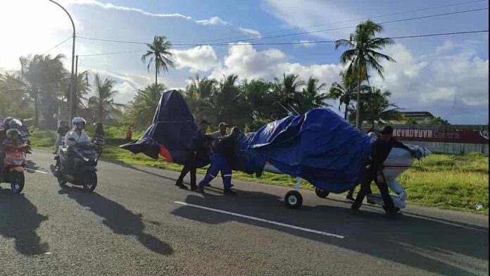 pesawat mendarat darurat di Pangandaran