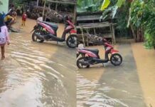Klep Saluran Tersumbat Sampah, Sungai Ciseel Ciamis Meluap dan Rendam Pemukiman 