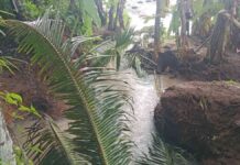 Tanggul sungai Citalahab Ciamis jebol