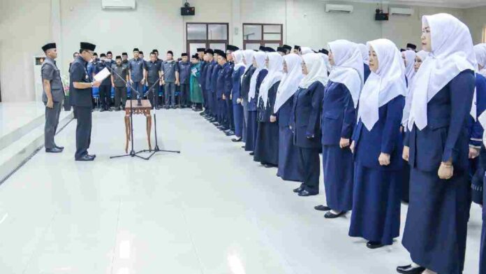 184 Kepala Sekolah SD dan SMP di Ciamis Dilantik, Bupati Herdiat Minta BPKD Tingkatkan Tunjangannya