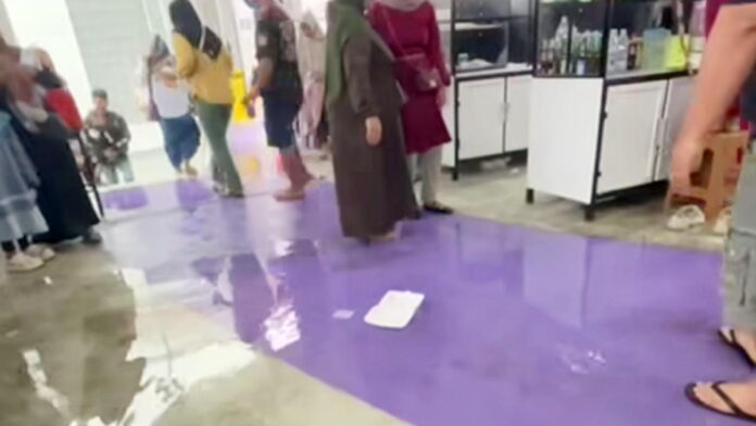Belum Lama Diresmikan, Area Foodcourt Alun-Alun Tergenang Air Usai Hujan Deras Mengguyur Ciamis