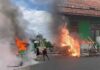 Gerobak PKL di Langensari Kota Banjar Ludes Terbakar, Diduga Akibat Selang Kompor Gas Bocor