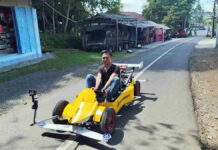 Guru Honorer di Ciamis Rakit Kendaraan Prototipe dengan Konsep Mobil Tamiya Bermesin Motor