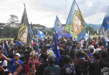 Kemeriahan Bobotoh Nobar Persib di Pusat Pemerintahan Sumedang